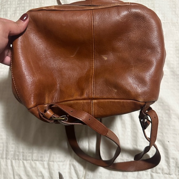 Madewell Brown Leather Drawstring Backpack main image 4